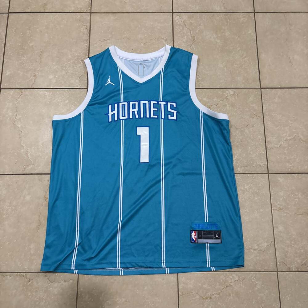 Nike LaMelo Ball Authentic Icon Edition Charlotte Hornets Game NBA Jersey 48 L